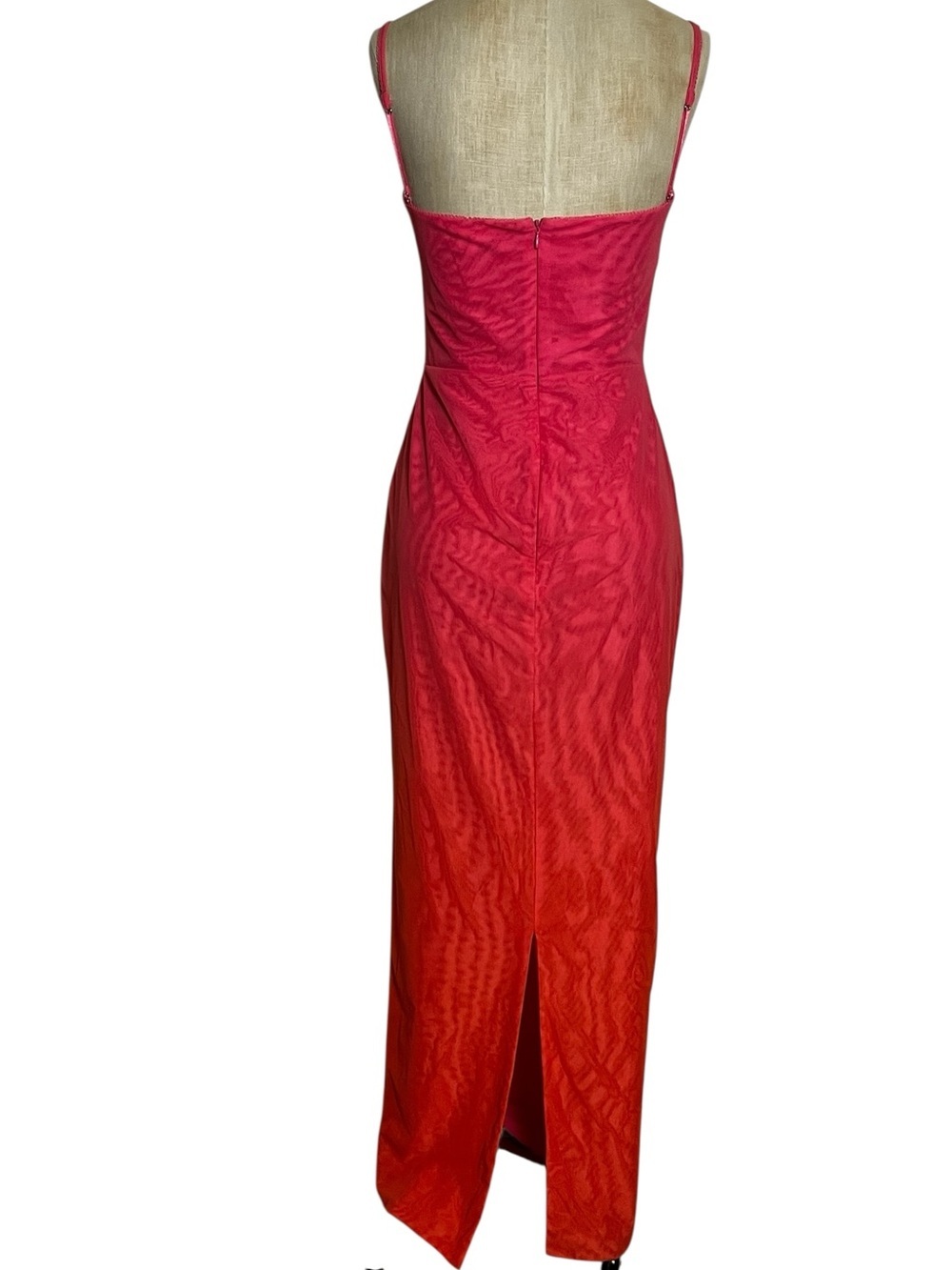 House of CB Calista Ombré Flame Mesh Corset Maxi Dress Size 10/12  L+/XL - Picture 5 of 16